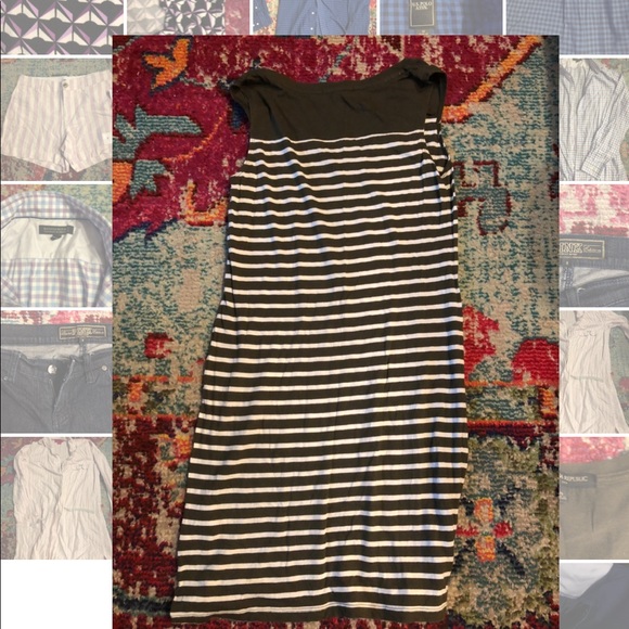 Banana Republic Striped Casual Cotton Sleeveless Dress - Picture 2 of 3